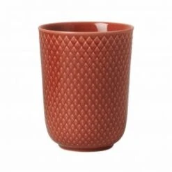 Lyngby Porcelæn Rhombe Krus 33cl, Terracotta