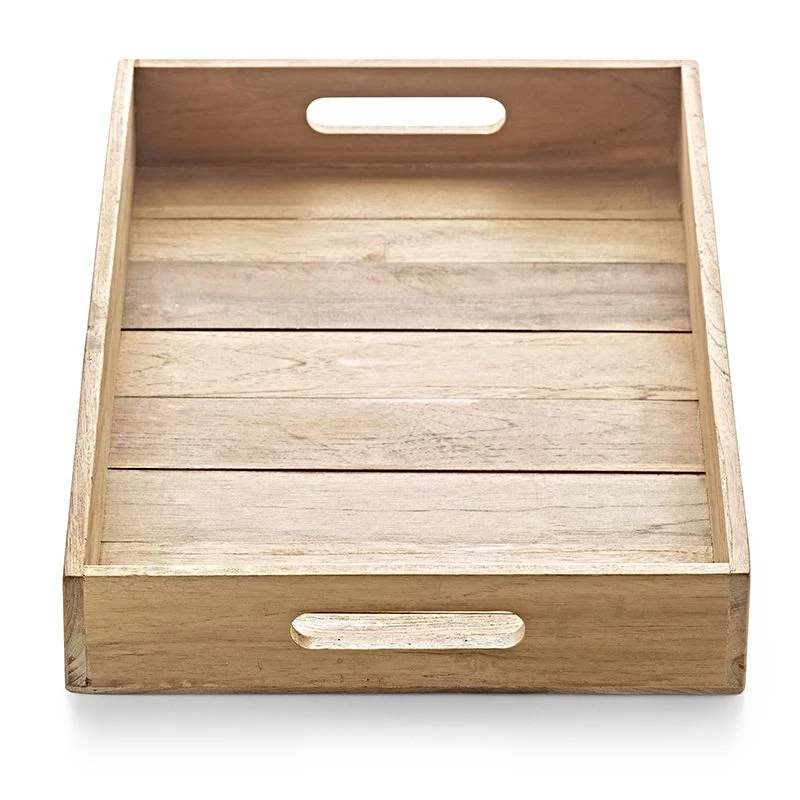 Bakke Med Håndtag Teak 45x30 Cm