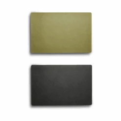 Dækkeserviet Vendbar Army/sort Lædelook