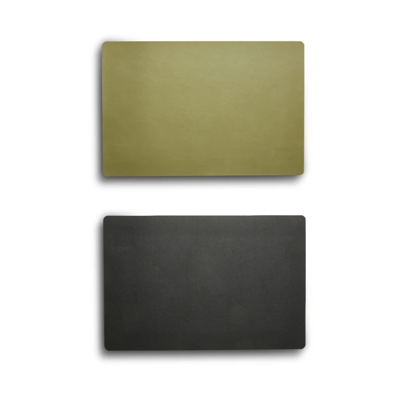 Dækkeserviet Vendbar Army/sort Lædelook