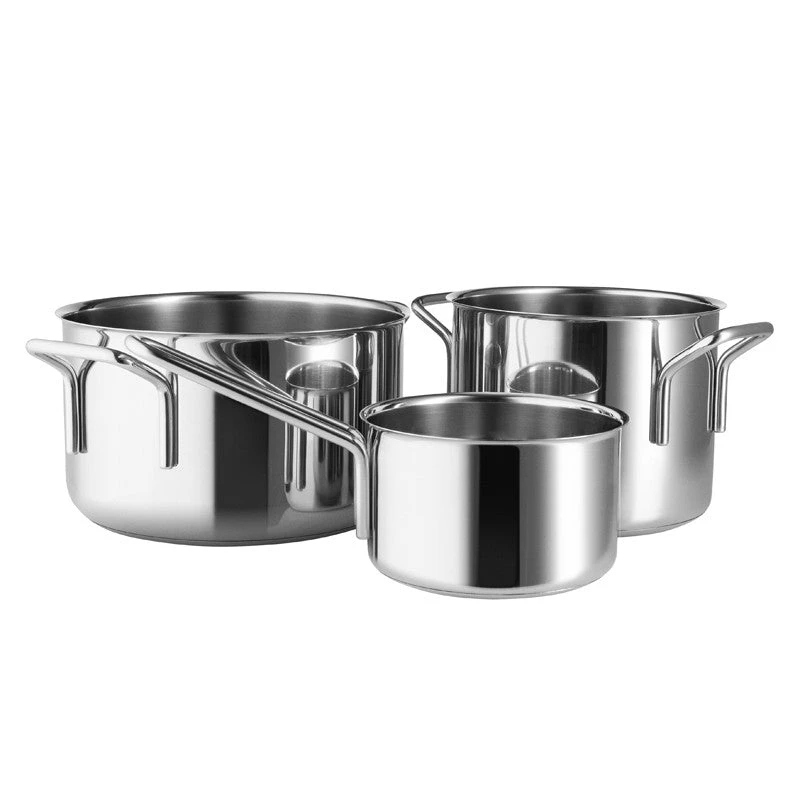 Eva Trio Gryde Sæt 3 Dele Rust Frit Stål