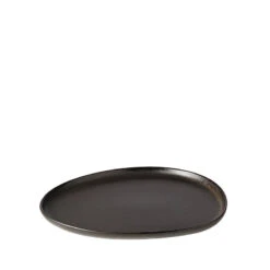 Aida Raw Organic Frokosttallerken Titanium Black 24x21 Cm