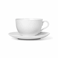 Lyngby Porcelæn Rhombe Tekop Og Underkop 39 Cl