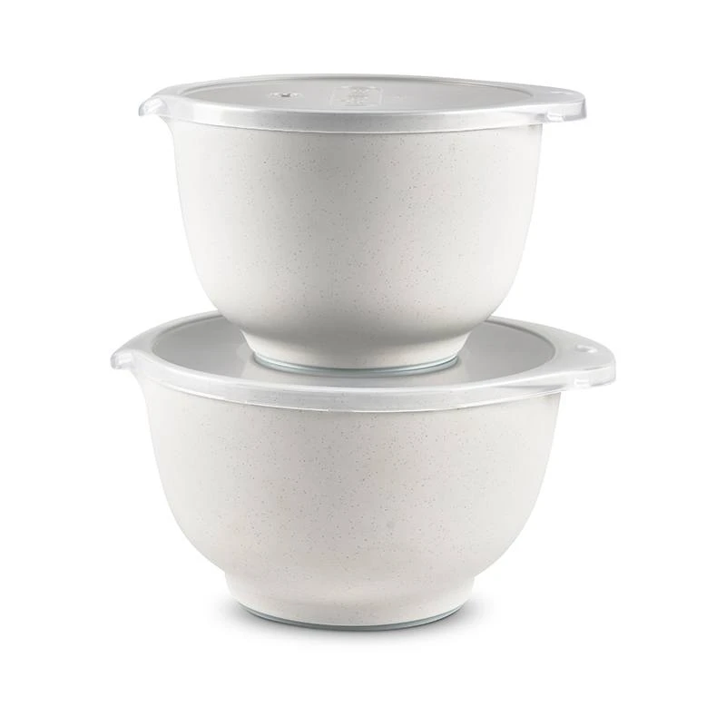 Rosti Margrethe Røreskåle 2+3 Liter Med Låg Pebble Hvid