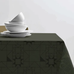 Södahl Damask Dug Star Forest Green 140 X 270 Cm