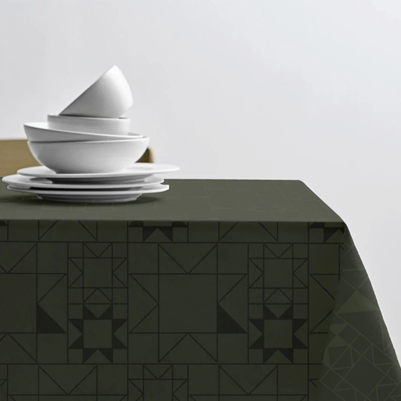 Södahl Damask Dug Star Forest Green 140 X 320 Cm