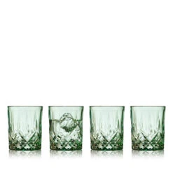 Lyngby Glas Sorrento Whiskyglas Grøn 32 Cl 4 Stk.