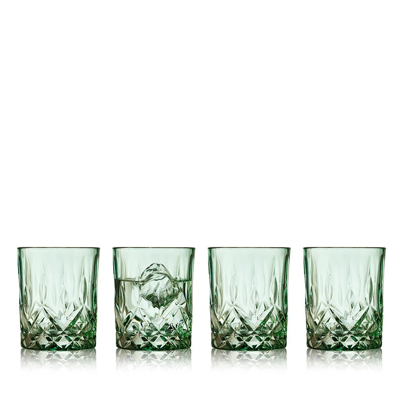 Lyngby Glas Sorrento Whiskyglas Grøn 32 Cl 4 Stk.