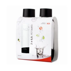 AGA/AQVIA PET Flaske - Sort 2 Stk 0,5 Liter