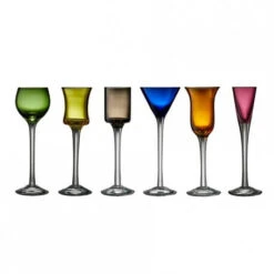 Lyngby Glas Snapseglas På Fod 6 Ass.