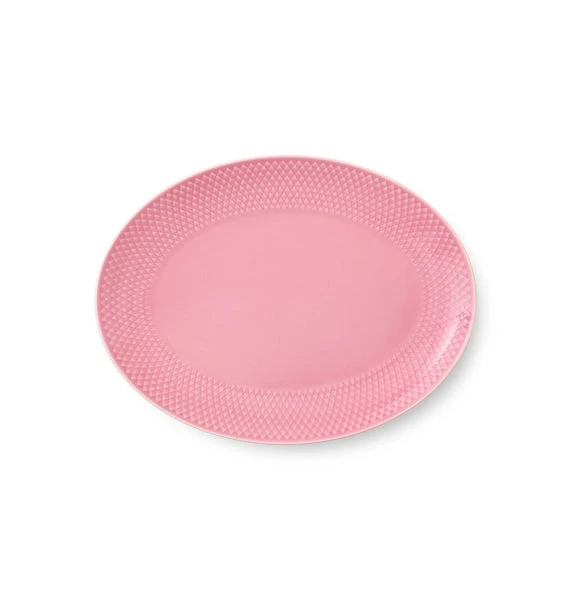 Lyngby Rhome Ovalt Serveringsfad Rosa 28,5x21,5